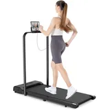 HomeFitnessCode Laufband Klappbar mit Neigung - Walking Pad für Zuhause Laufpad mit Steigung Walkpad Untertisch Elektrisch 1-10 KMH Treadmill Walking Band Gehband, Schwarz