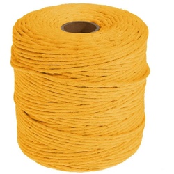 DéVa Makramee Band 3mm x 200 m Länge Makramee Garn aus 100% Baumwolle gelb Nähgarn gelb