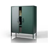 Jan Nowak Mehrzweckschrank Metall Werkstattschrank SZYMON 92 cm 3 Böden 2 Schubladen (1,1 mm 185 x 92 x 50 cm Lochabstand 27 mm 120 kg PZH) Kleiderschrank 2-türig magnetverschluss 40 kg 6 Farben Stahl bunt|grün