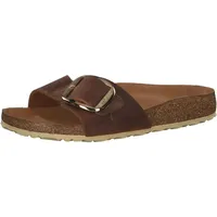 Birkenstock Madrid Big Buckle Nubukleder geölt schmal cognac 36