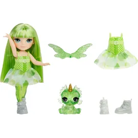 Rainbow High Littles Rainbow Fantasy Fairies 14 cm Puppe - Emerald, Grün