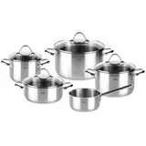 Fissler Kochtopfset, Silber, Metall, 5-teilig, 16 cm,20,24 cm,16 cm, rund, backofengeeignet, rostfrei, Kochen, Töpfe, Topfsets