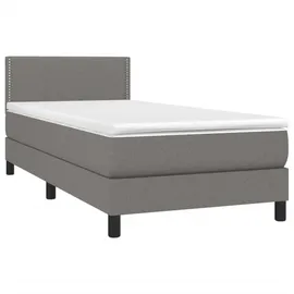 vidaXL Boxspringbett 100 x 200 cm Dunkelgrau