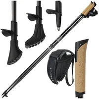 Alpidex Superleichter Carbon Nordic Walking Stock 115 cm schwarz