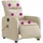 vidaXL Massagesessel Elektrisch Creme Stoff 89,5 x 95,5 x 0 cm Beige
