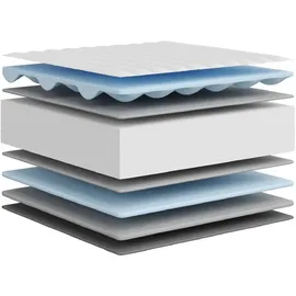 vidaXL Matratze Schaumstoff Mittelweich 120x200 cm