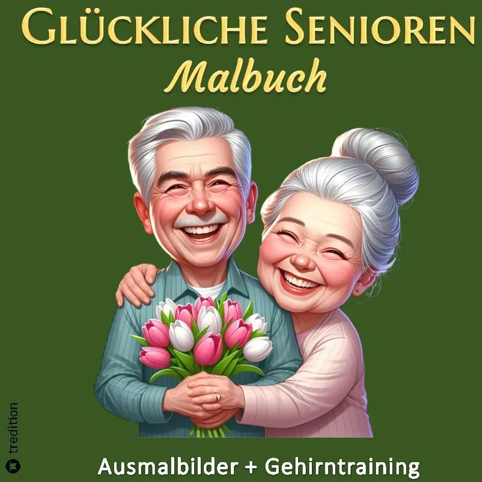 Malbuch Für Senioren - Glückliche Senioren Ausmalbuch Für Erwachsene - Gehirntraining Für Malgruppen - Geschenk Rentner  Oma  Großmutter - Hardy Haar