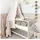 lilimaus Betthimmel Babybett mit Goldapplikationen [in 12 Farben] Himmel Babybett aus 100% Baumwolle Musselin - Betthimmel Mädchen & Jungen - Himmelbett Kinderzimmer & Babyzimmer Deko - Baby Bett