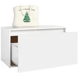 vidaXL Flurbank 80x40x45 cm Weiß Holzwerkstoff