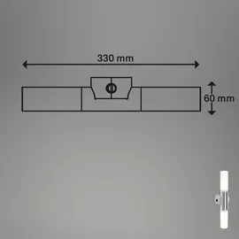 Briloner Splash 2-flammig Silber 41 cm