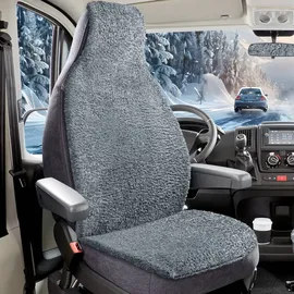 BREMER SITZBEZÜGE Kunstfell Autositzauflage für Fiat Ducato grau