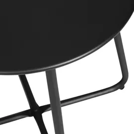 Homestyle4u Beistelltisch Rund in Schwarz Metall, 44x45x45 cm, Wohnzimmer, Wohnzimmertische, Beistelltische