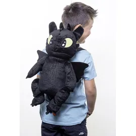 Joy Toy Drachenzähmen leicht gemacht - Plüsch-Rucksack, Toothless - Schwarz