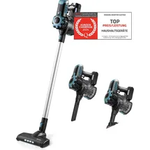 First Austria TZS First Austria Akku Staubsauger, Kabellos, 120 W, 2200 mAh, LED Beleuchtung, 2 Saugstufen, Handstaubsauger, Staubsauger, Beutellos, Blau | Blau