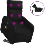 vidaXL Massagesessel Elektrisch 89,5 x 95,5 x 0 cm Schwarz mit Aufstehhilfe