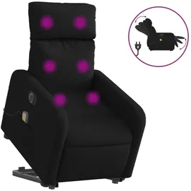vidaXL Massagesessel Elektrisch 89,5 x 95,5 x 0 cm Schwarz mit Aufstehhilfe