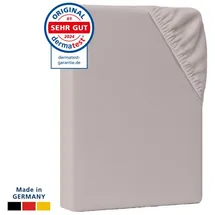 AM Qualitätsmatratzen Spannbettlaken Baumwolle-Jersey 80 x 160 cm taupe
