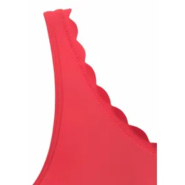 LASCANA Bustier-Bikini-Top Scallop Rot 32 Cup A/B