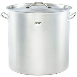 Gredil Edelstahl Suppentopf hohe Form, Serie ECO Ø 450 mm, Höhe 450 mm, 71,6 Liter, inkl. Deckel