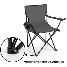BigDean Campingstuhl Faltstuhl Dunkelgrau