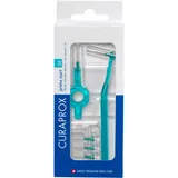 Curaprox Interdentalbürsten-Set CPS 06 prime start, Starterset mit 5 Bürsten, 2 verschiedene Halter, türkis, 0.6 mm Durchmesser, 2.2 mm Wirksamkeit