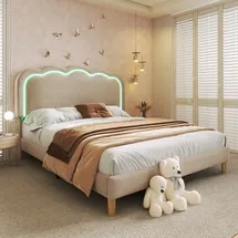 Flieks Polsterbett 140 x 200 cm Beige