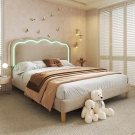 Flieks Polsterbett 140 x 200 cm Beige