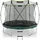 Kinetic Sports Bungee Safety Elite Gartentrampolin mit AirMAXX Technologie 244 cm dunkelgrün/silber