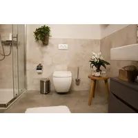 Primaster Toilettenpapierhalter Edelstahl verchromt Classic Cube mit Deckel