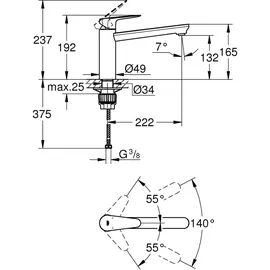 Grohe Start Curve Küchenarmatur Chrom