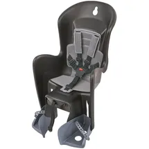 Polisport 8632200029 Bilby CFS AMZ Kinderfahrradsitz Hinten, 9 Monate–6 Jahre, 5-Punkt-Polstergurt, Verstellbare Fußstützen, GUT 2.3 Stiftung Warentest, Passend Für Gepäckträger, Schwarz/Dunkelgrau
