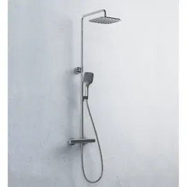 Ravak 10° Free - Brauseset TD F 091.00/150 mit Thermostat, 250 mm, Chrom - Silber