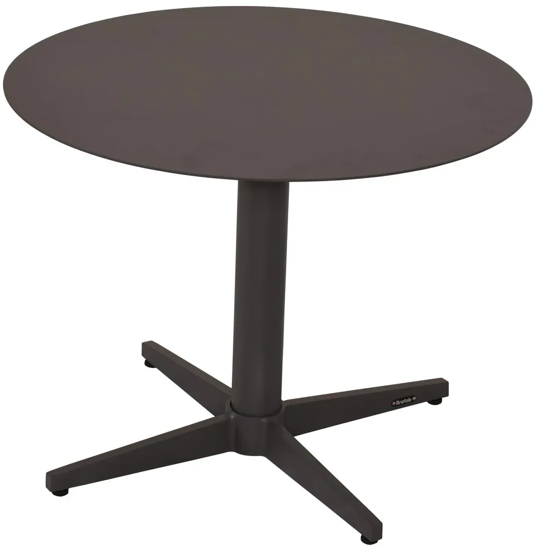 Gartencouchtisch Mill aus Aluminium, modern rund mit Mittelfuß, anthrazit, Ø 60 cm