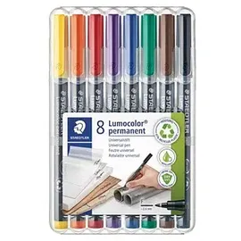 Staedtler Permanent Marker 8 St. Blau/Braun/Gelb/Grün/Orange/Rot/Schwarz/Violett