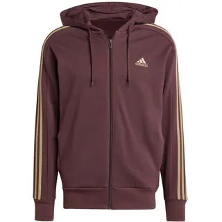 Adidas Essentials French Terry 3-Streifen Kapuzenjacke Shadow Brown S