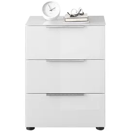 HBZ Nachtkommode Santorin Glas Weiß