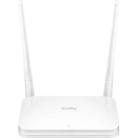 Cudy WR300 Router Wireless Fast Ethernet 300Mbps Single Band 2.4GHz Bianco - Weiß/Silber/Schwarz