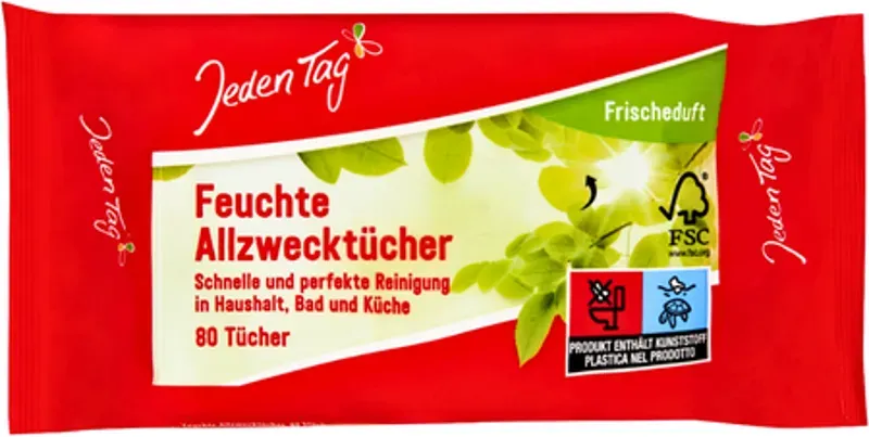 Jeden Daily Fresh Scent Universal Feuchttücher 80 Stück.