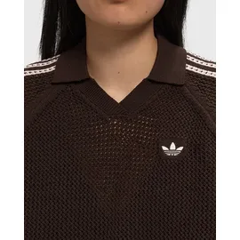 adidas Knitted Crochet Polo Braun M