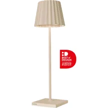 SOMPEX Dekoleuchte Aluminium H38 Akku beige