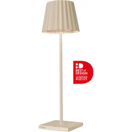 SOMPEX Dekoleuchte Aluminium H38 Akku beige
