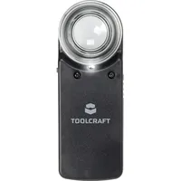 TOOLCRAFT 1303080 Handlupe mit LED-Beleuchtung Vergrößerungsfaktor: 15 x Linsengröße: (Ø) 20mm