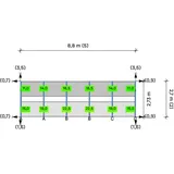 K2 S-Dome 6.10 Montagesystem (1-seitige Modulausrichtung Süd) 2 Reihen 5 Module