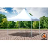 Faltpavillon Faltzelt Pavillon 3x3 FR Weiss Gartenzelt Klappzelt Wasserdicht