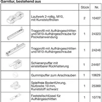 Hawa sliding solutions Beschlagset HAWA-Junior 80/B-Pocket