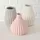 Boltze 3er Set Blumen Vase Wilma H14 cm Ø 8cm Steingut grau/rosa/weiß 3er-Set