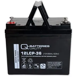 Quality Batteries Q-Batteries 12LCP-36 / 12V - 36Ah Blei Akku Zyklentyp AGM - Deep Cycle VRLA