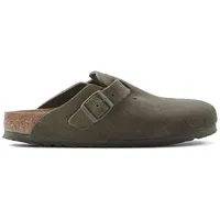 Birkenstock Leder-Clogs "Boston Leve" in Khaki - 43
