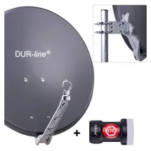 Dur-Line Select 1 Teilnehmer Set - Qualitäts-Alu-Satelliten-Komplettanlage - Sel...