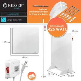 Kesser KESSER® Infrarotheizung Infrarot Wandheizung Heizung Heizkörper Heizpaneel 425-550W